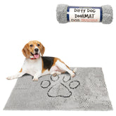 Dog Gone Smart Dirty Dog Doormat absorption closeup shows high absorbency for mud and water