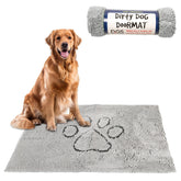 Dog Gone Smart Dirty Dog Doormat absorption close-up showing high water uptake for muddy paws.
