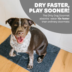 Dog Gone Smart Dirty Dog Doormat backing gripper demonstrates secure non-slip backing for busy homes