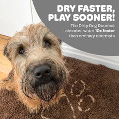 Dog Gone Smart Dirty Dog Doormat plush-microfiber texture closeup feels soft