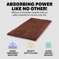 Dog Gone Smart Dirty Dog Doormat plush texture provides a cozy surface for paws