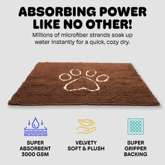 Dog Gone Smart Dirty Dog Doormat plush texture closeup highlights velvety microfiber softness