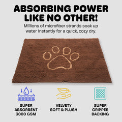 Dog Gone Smart Dirty Dog Doormat soft-plush surface is cozy for paws
