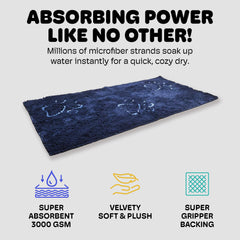Dog Gone Smart Dirty Dog Doormat stay-put backing keeps mat secure on smooth floors.