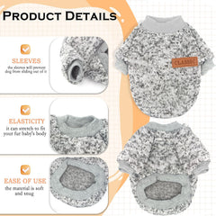 2 Pieces Dog Sweaters for Small Dogs with colorful patterns for stylish winter looks.