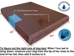 Dogbed4less gel-infused memory foam pad providing cooling comfort
