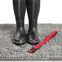 DogBuddy door mat muddy-paws-absorption helps reduce tracking at the doorway.