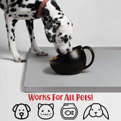 DogBuddy dog food mat easy-clean surface simplifies post-meal cleanup.