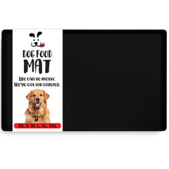 DogBuddy dog food mat front view showing edge containment and clean lines.