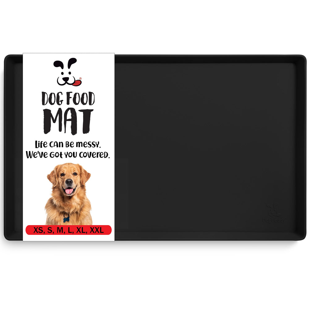 DogBuddy dog food mat waterproof design with a raised edge for spill containment.