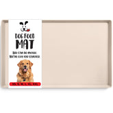 DogBuddy XXL vanilla dog food mat overview keeps spills contained for cleaner floors.
