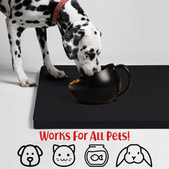 DogBuddy high-edge mat helps contain spills and protect floors.