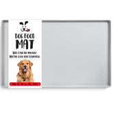 DogBuddy waterproof dog food mat displaying spill containment under bowls.