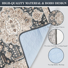 Dogcator boho retro rug design pad, decorative yet functional for living spaces.