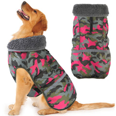 Dogcheer warm dog coat back view shows waterproof protection for winter walks.