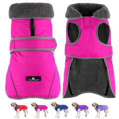 Dogcheer waterproof dog coat pink keeps your dog dry on light-rain walks