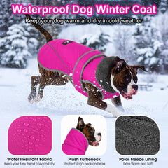 Dogcheer windproof dog jacket pink protects against cold winds during walks