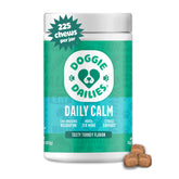 Doggie Dailies Calming Chews turkey flavor bottle helps your dog stay calm during storms.
