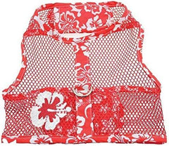 Doggie Design Cool Mesh Harness with leash set demonstrates secure step-in fit for walks.