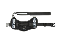 Doggie Stylz Blind Dog Harness reflective trim boosts visibility during night walks.