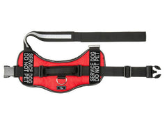 Doggie Stylz service dog harness red D-ring top for secure leash attachment