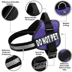 Doggie Stylz service dog vest with easy-on, easy-off buckles for quick fastening.