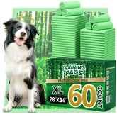 Doggo Doug Puppy Pads XL pattern closeup shows bamboo design for comfortable potty training.