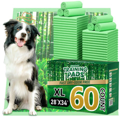 Doggo Doug Puppy Pads XL pattern closeup shows bamboo design for comfortable potty training.