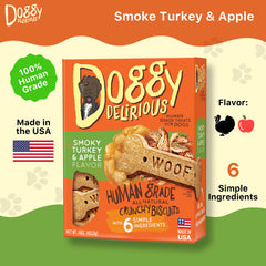 Doggy Delirious, sabor manzana, snack natural para perros