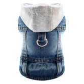 DOGGYZSTYLE dog jean jacket vest in blue denim for stylish daily walks.