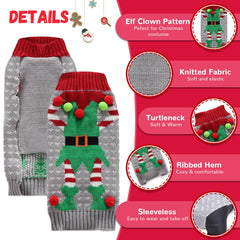 DOGGYZSTYLE Grey Elf knit close-up highlighting soft fabric
