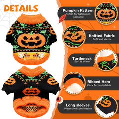 DOGGYZSTYLE Halloween dog-costume pumpkin design worn during trick-or-treat outings
