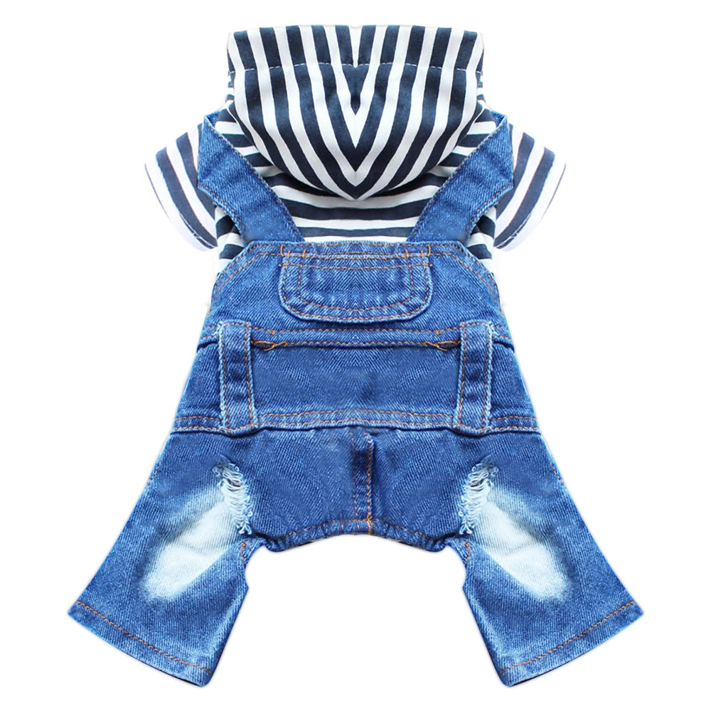 DOGGYZSTYLE small dog hoodie stripe shirt image for stylish daily wear.