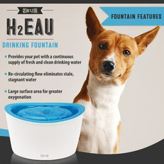 Dogit Zeus purifying filter installed highlights cleaner water and debris reduction for pets.