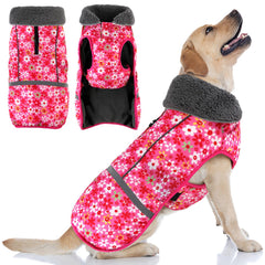Doglay dog coat waterproof back view with reflective safety stripes for night visibility