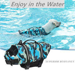 Doglay life jacket shows breathable mesh underbelly for quick water drainage