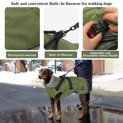 Doglay waterproof exterior keeps your dog dry in rain and snow.