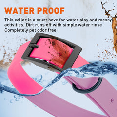 Dogline Biothane Waterproof Collar D-ring with ID tag demonstrates secure attachment