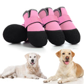 DOGOYS dog shoes outdoor non-slip sole in pink for confident grip during walks.