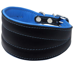 Dogs My Love extra-wide 3-inch collar supports larger breeds on long walks.