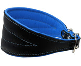 Dogs My Love real leather collar with glossy black finish for everyday style and durability.