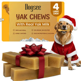 Dogsee Original Yak Chews packaging highlights natural Himalayas ingredients for mindful chewing.