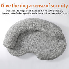 DogTender bed waterproof fabric closeup demonstrates durable, water-repellent cover for easy cleaning.