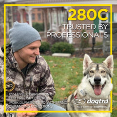 Dogtra 280C remote half-mile range demonstrated for reliable training sessions.