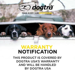 Dogtra STB Beeper Collar downward horn design reduces snag risk during field use.