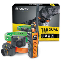 Dogtra T&B Dual 2-Dog with beeper showcases a field-ready training setup.