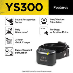 Dogtra YS300 pager vibration indicator demonstrates gentle warning.