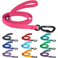 DogTraxs essential Biothane leash pink aluminum swivel clip keeps collars secure on daily walks