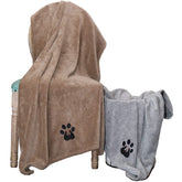 Dogvingpk extra large towel gray spread shows 55x36 coverage for fast drying