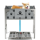 Dogvingpk foldable elevated dog bathtub front view for easy-access baths.